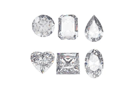 Preview: Assorted Diamond Gemstones: Emerald, Pear, Heart, and More