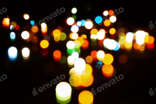Preview: colored blurred bokeh christmas garlands