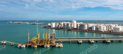 Preview: Oil and gas refinery plant form industry zone, Aerial view oil and gas Industrial.