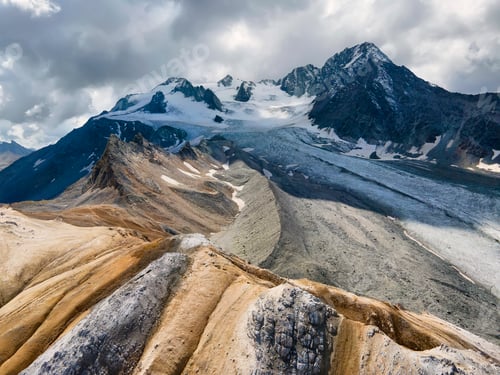 Preview: Gebroulaz Glacier from Roc du Soufre in Vanoise national park, France