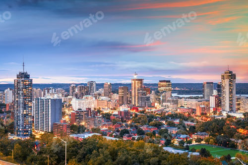 Preview: Hamilton, Ontario, Canada Downtown City Skyline