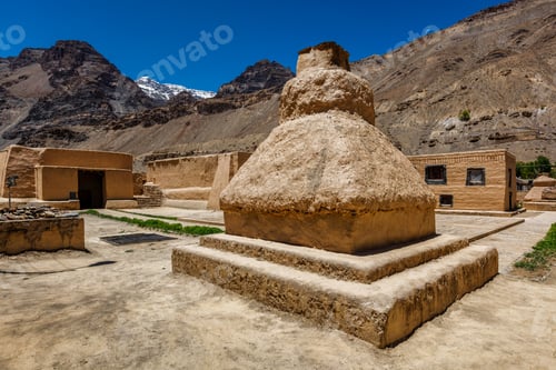Preview: Tabo monastery in Tabo village, Spiti Valley, Himachal Pradesh, India