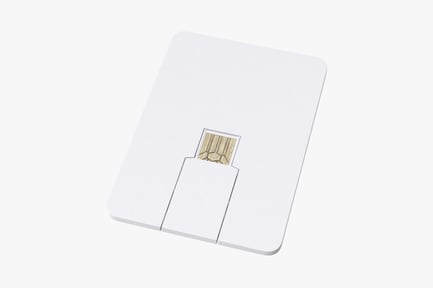 Preview: Card-Style USB Drive: Closed White