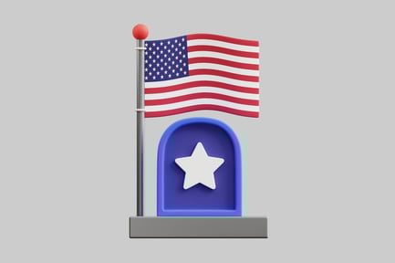Preview: Patriotic american flag display decoration