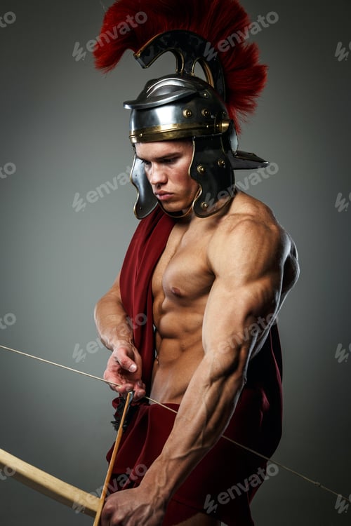 Preview: Muscular male in roman armor.