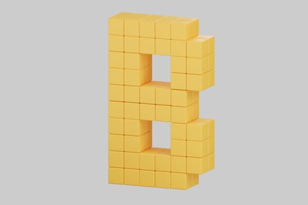 Preview: Block letter b construction toy