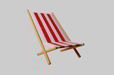 Preview: Striped folding beach chair