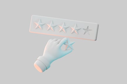 Preview: Rating stars with hand