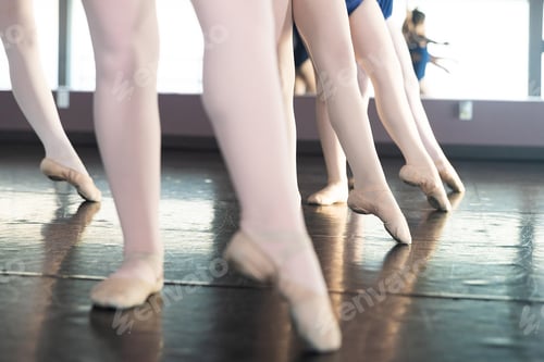 Preview: Group of girls practicing in ballet dance school