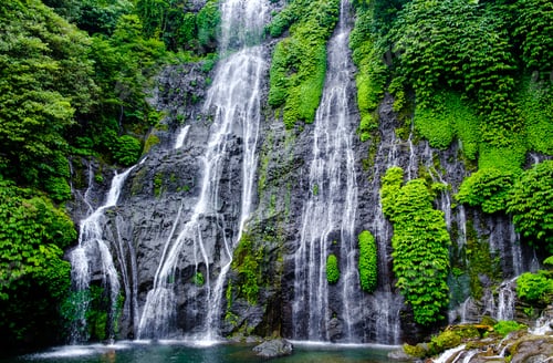 Preview: Waterfall Twin Banyumala in the mountains on the island of Bali, Indonesia