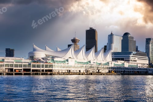 Preview: Canada Place and commercial buildings in Downtown Vancouver Viewed from water