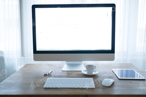 Preview: Vintage wooden desk, photographers work place