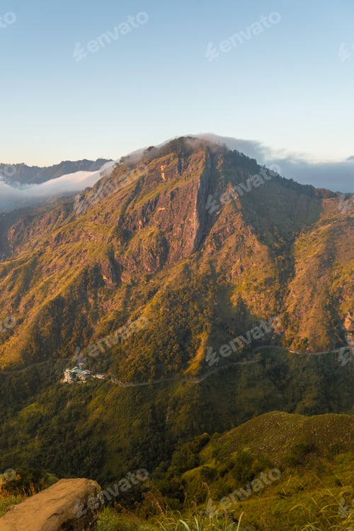 Preview: Little Adam's Peak landscape during a stunning sunrise in Ella, Sri Lanka