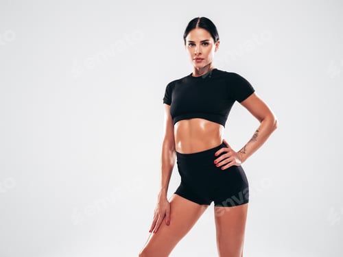 Preview: Beautiful woman posing in studio