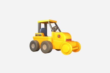 Preview: 3D Heavy Duty Tracked Construction Bulldozer Machine Icon