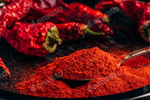 Preview: Ground and dried red chili peppers