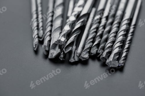 Preview: Set of borers, grey background, nobody