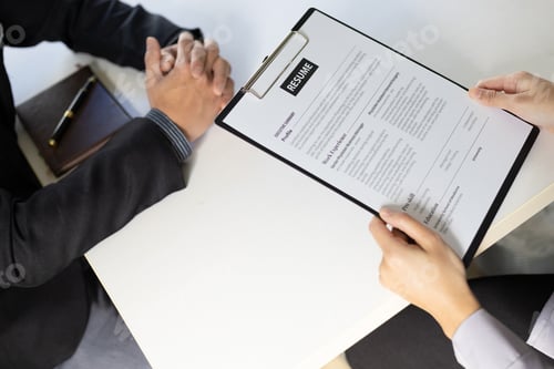Preview: Woman submits an application to the personnel committee.