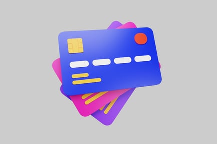 Preview: Stack of colorful payment cards