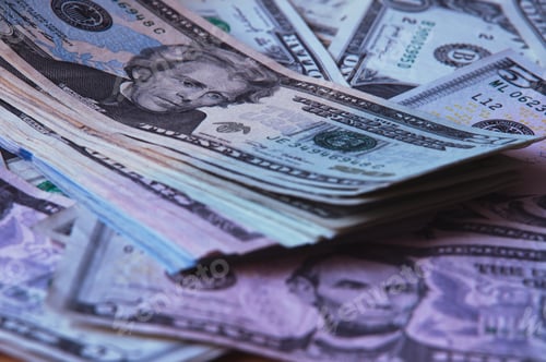 Preview: Pile of United States Currency Close Up