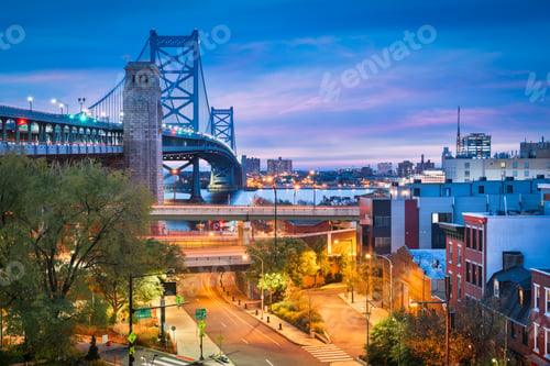 Preview: Philadelphia, Pennsylvania, USA at Benjamin Franklin Bridge