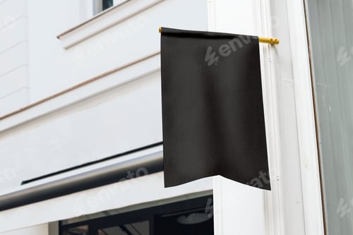 Preview: Flag sign, black minimal logo design
