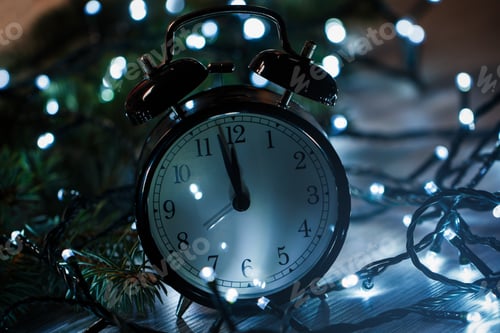 Preview: Alarm clock and christmas lights