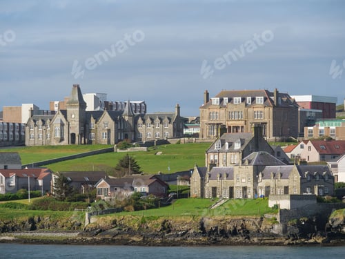 Preview: Picturesque view of Lerwick city and the Shetland islands