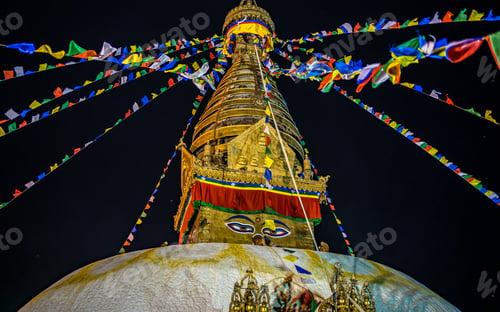 Preview: Night view of Swayambhu Stupa