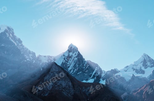 Preview: Snowy Peaks and the Sky