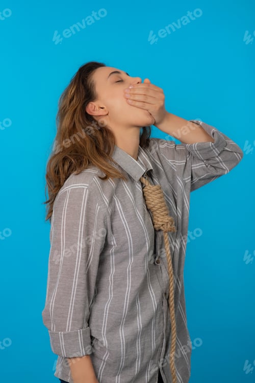 Preview: Stressed young adult taking pills and committed suicide.