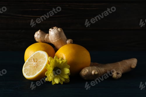 Preview: Seasoning and spices concept - ginger, homemade seasoning