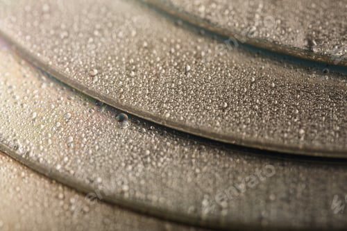 Preview: Colorful, Rainbow, Abstract Background. Water Drops. Condensate. Texture Of Glass. Parallel Lines