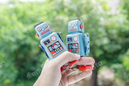 Preview: antique Vintage retro robot tin toy