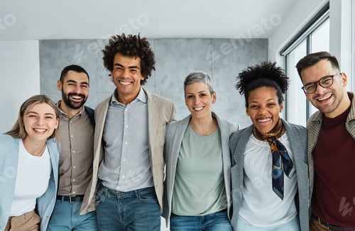 Preview: young business people meeting office portrait diversity teamwork group success corporate colleague