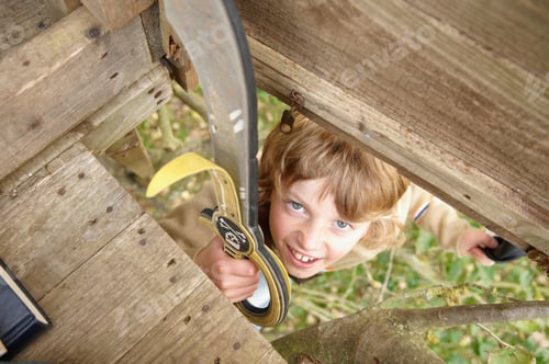 Preview: Boy climbing to treehouse