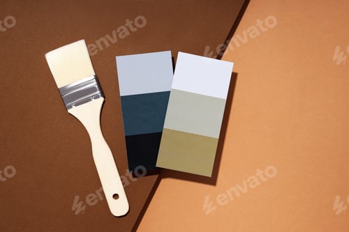 Preview: Color palettes and brush on two tone background