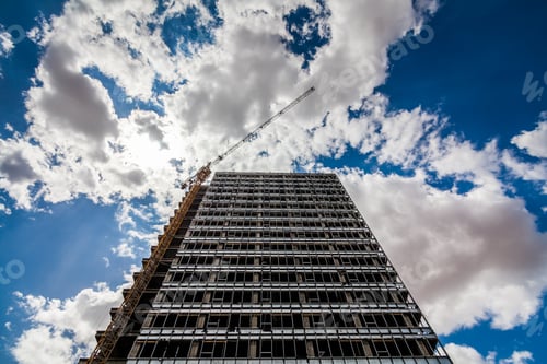 Preview: Crane and building construction.