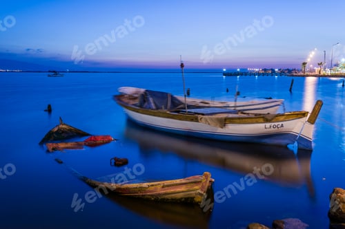 Preview: Fishing boats in Mavisehir Harbour of Izmir City
