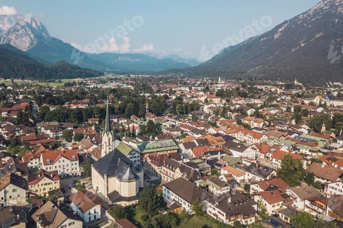 Preview: Aerial view of Garmisch-Partenkirchen