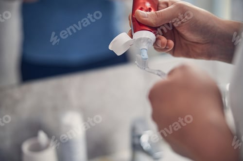 Preview: Process of using special white substance to clean teeth