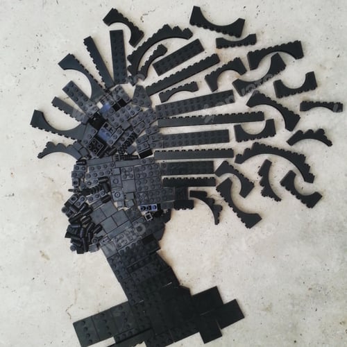 Preview: Creative art,design made with plastic,depicting human head