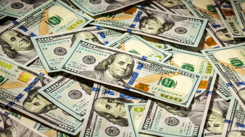 Preview: Pile of One Hundred US Dollar Bills