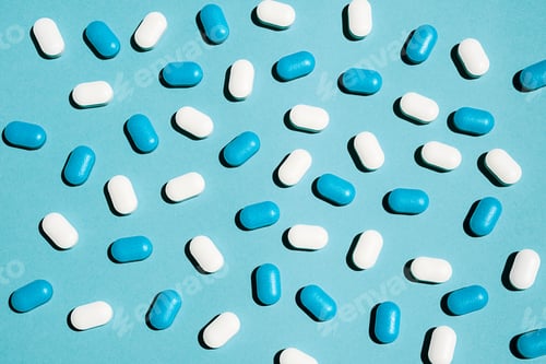 Preview: Medicinal pills, vitamin supplement layout.