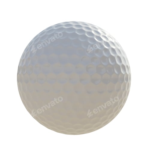 Preview: Golf ball isolated on white background