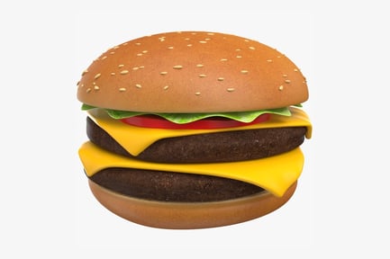 Preview: Double Patty Cheeseburger with Lettuce and Tomato