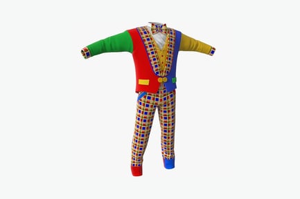 Preview: Mannequin in multi-patterned suit with bow tie