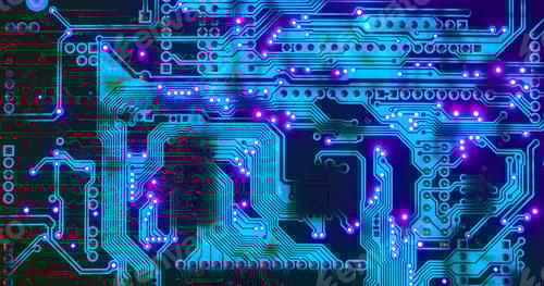 Preview: Electronic circuit board close up