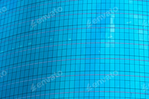 Preview: Office buildings windows. Glass architecture facade design with reflection