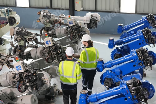 Preview: Robotic Arm modern industrial technology. Industrial robots production